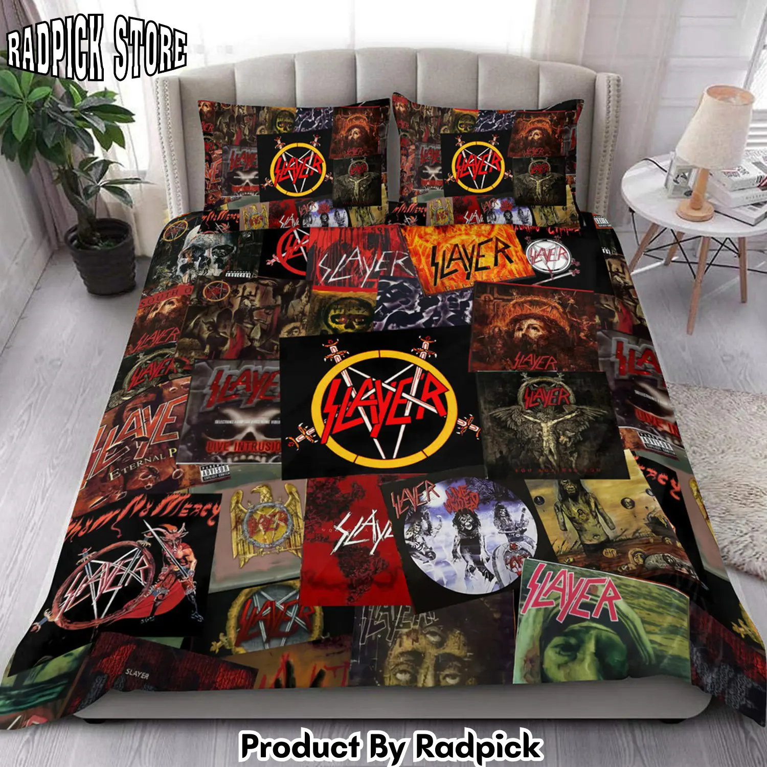 Radpick slayer albums all over printed bedding set s050109 rp3272292